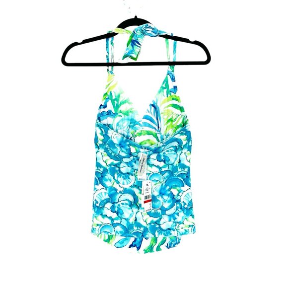 Tommy Bahama Island Cays Seafronds Reversible Tankini Top - Picture 8 of 9